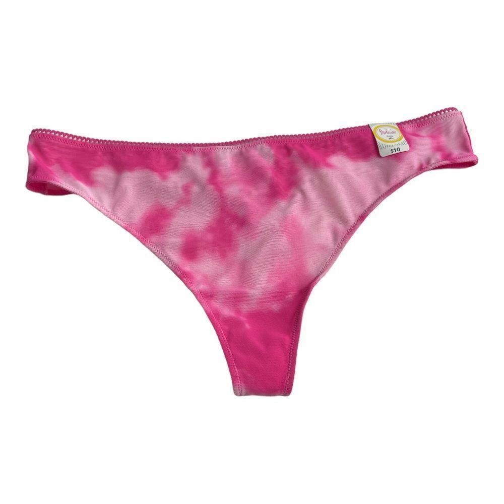 Pink Vloud Patterned Thong Size XL